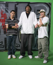 On set with KRS One